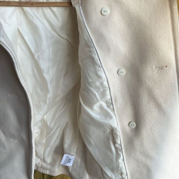 Tory Burch Bernadine Wool Blend Peacoat Button Jacket 48131588 SHELL/IVORY 0 - Picture 9 of 10